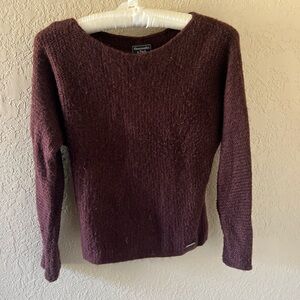 Abercrombie & Fitch Maroon Crew Neck Sweater